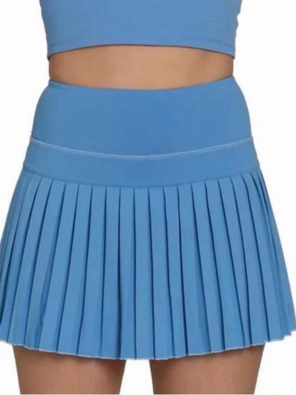 Goldhinge Pleated Athletic Shorts Size Medium 15” Marina Blue
